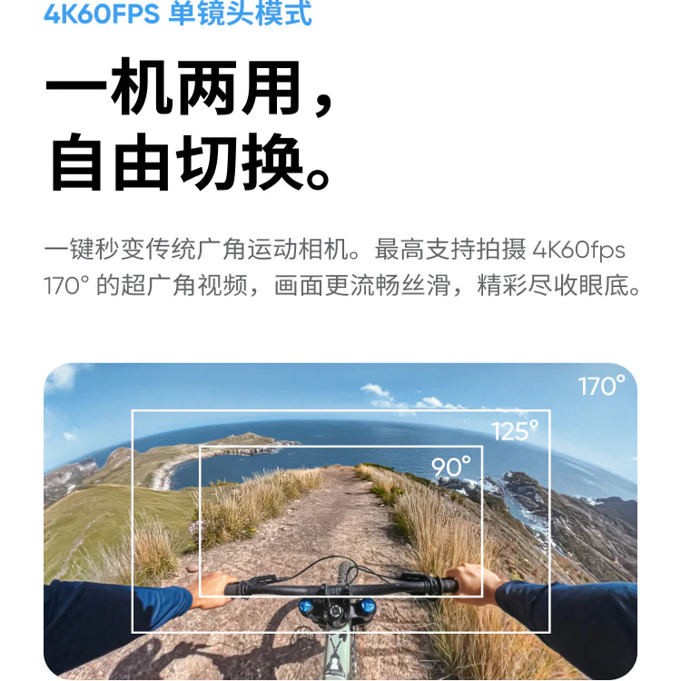 Shadowstone Insta360 X4 Air Panoramic Sports Camera Motorcycle Recorder thumbnail 6