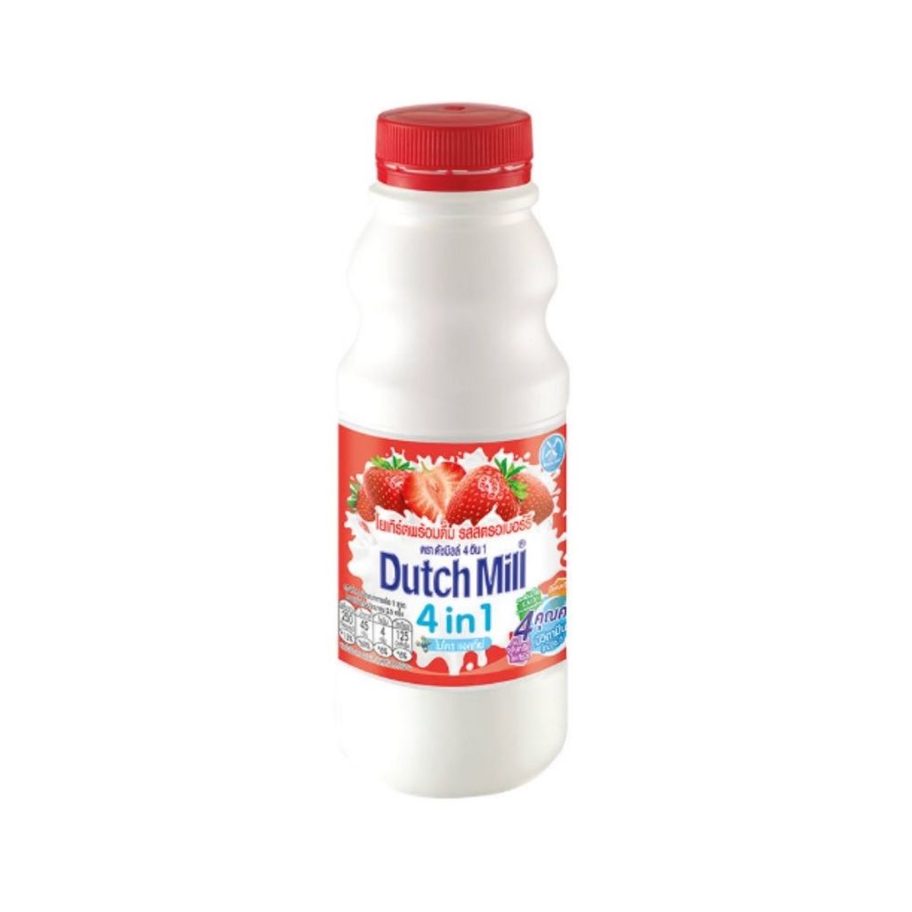 ดัชมิลล์ 4อิน1 นมเปรี้ยวรสสตรอว์เบอร์รี DutchMill 4in1 Strawberry 830ml.