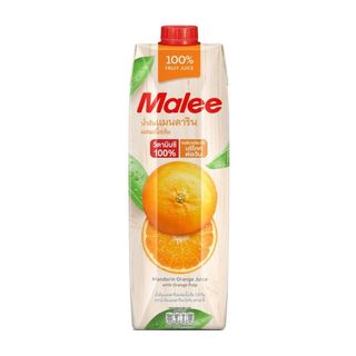 มาลี น้ำส้มแมนดารินผสมเนื้อส้ม Malee Mandarin Orange Juice with Pulp 1ltr.