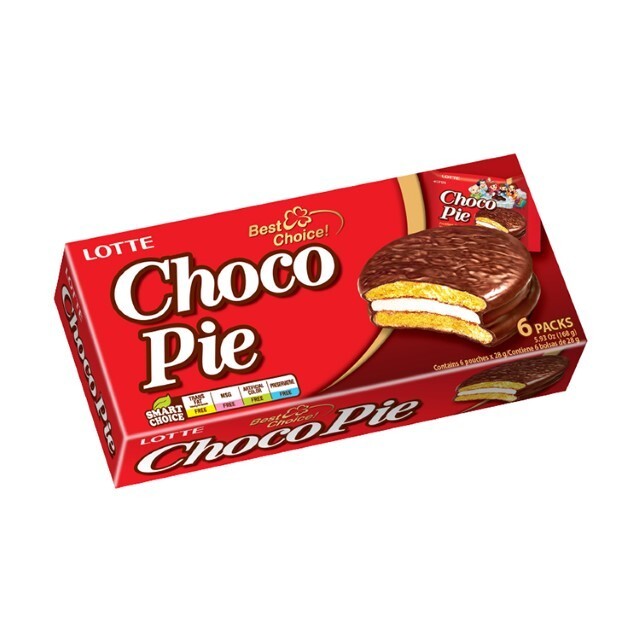 ล็อตเต้ ช็อคโก้พาย Lotte Choco Pie 28g. Pack6