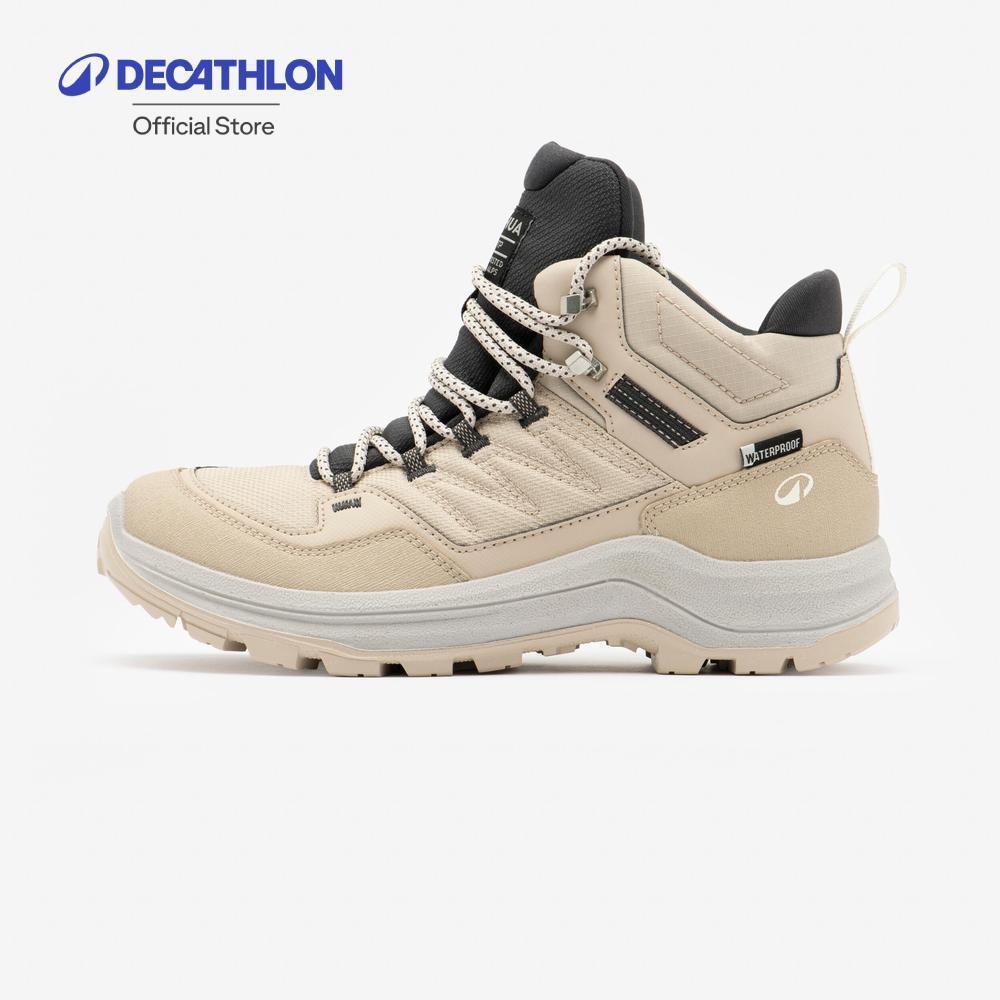 Decathlon Women’S Waterproof High-Rise Hiking Boots รองเท้าเดินป่ากันน้ำข้อกลางสำหรับผู้หญิง รุ่น Mh100