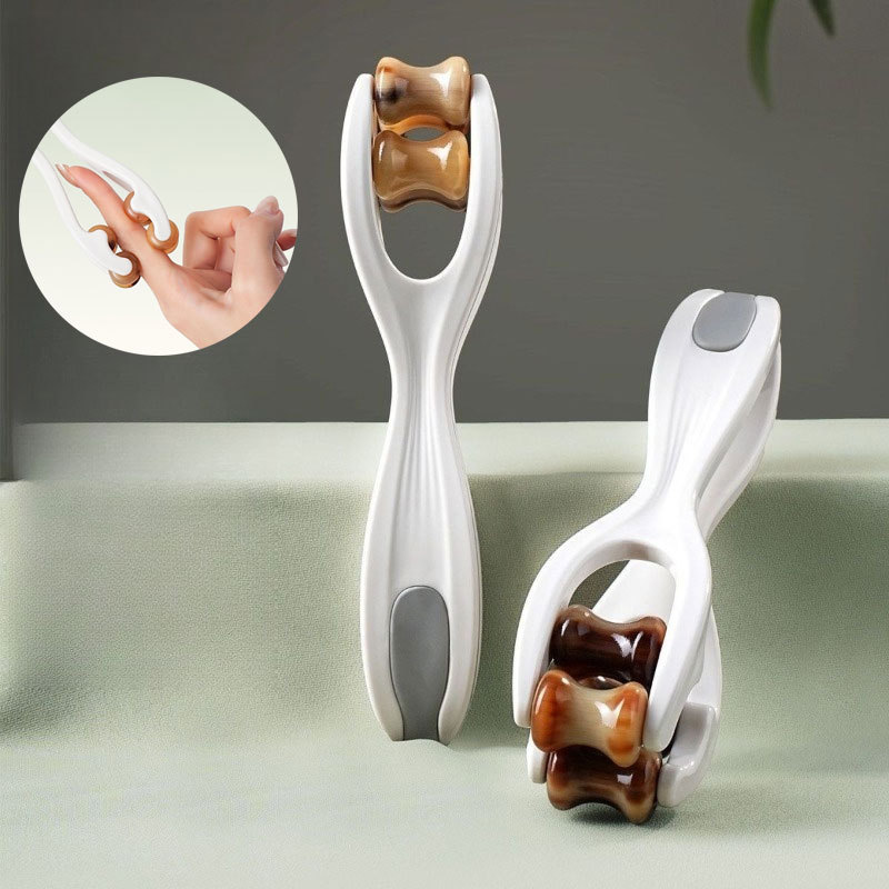 Yak Horn Finger Massage Hand Joint Acupoint Scraping Roller Finger Roller Meridian Massage