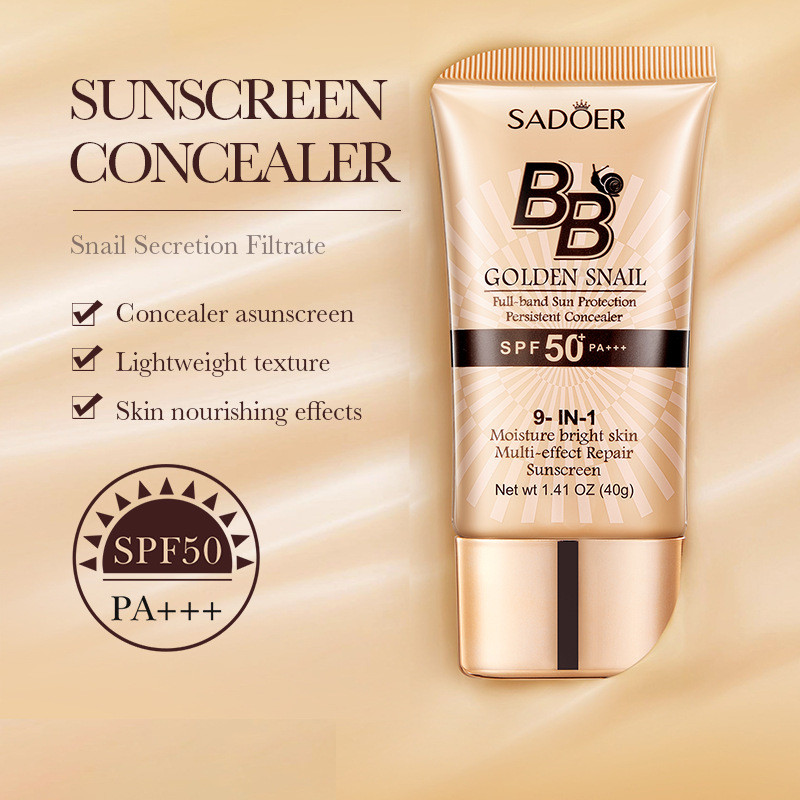 All English SADOER Golden Snail BB Cream Isolation Protection Even Skin Tone BB Cream