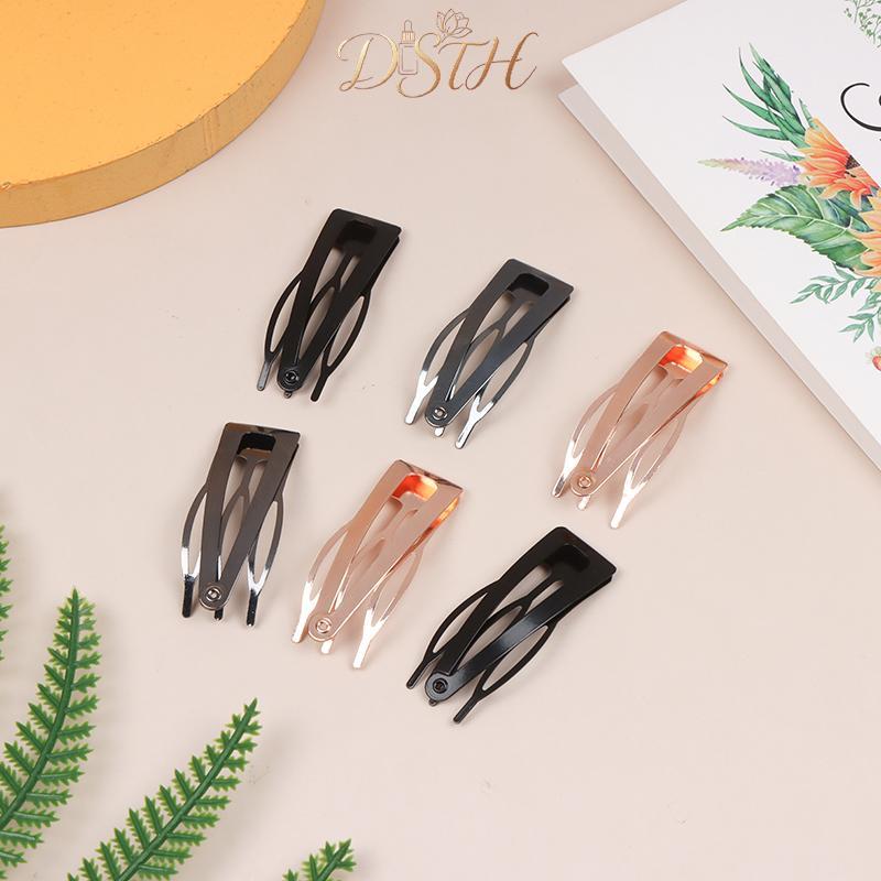 DSTH 10 ชิ้น Double-grip กิ๊บติดผมโลหะ Snap Barrettes ผู้หญิงเครื่องมือจัดแต่งทรงผม HOT