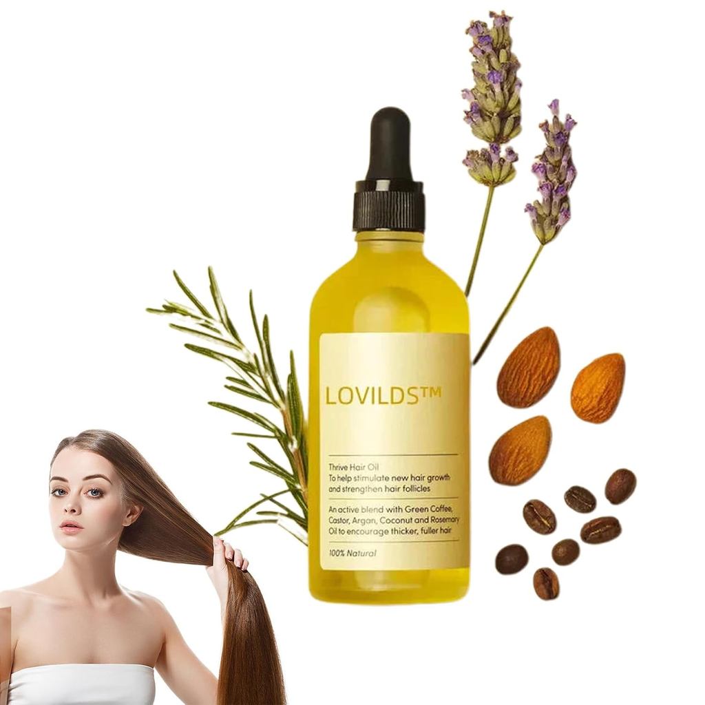 LOVILDS Rosemary Hair Growth Essence, Lovilds Rosemary Hair & Hair Strengthening Oil สําหรับทุกสภาพผ
