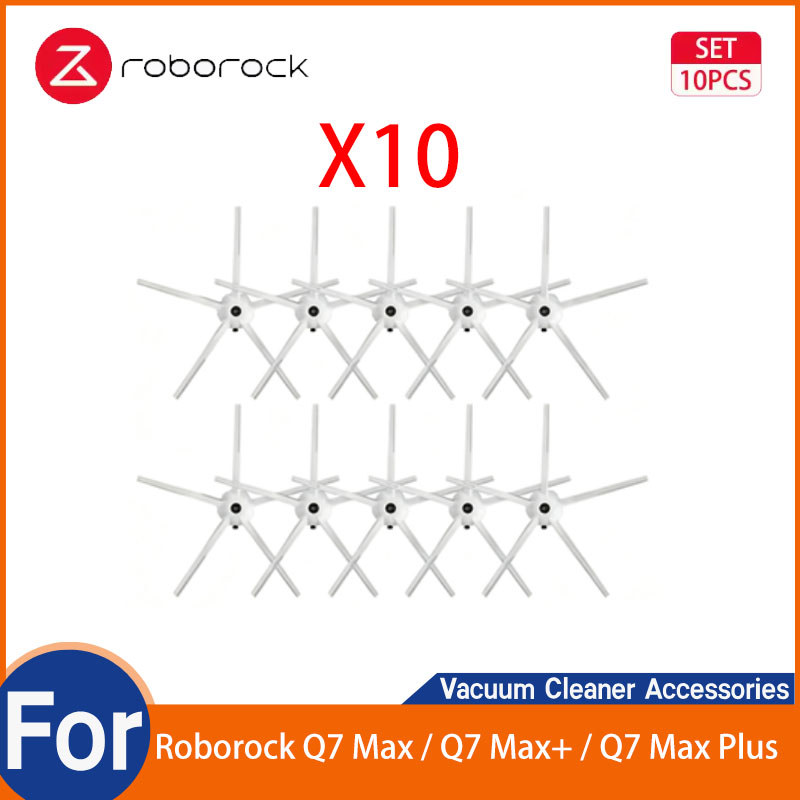 Roborock Q7 Max / Q7 Max+ / Q7 Max Plus เครื่องดูดฝุ่นหุ่นยนต์อุปกรณ์เสริมด้านข้างสีขาว (10 ชิ้น)