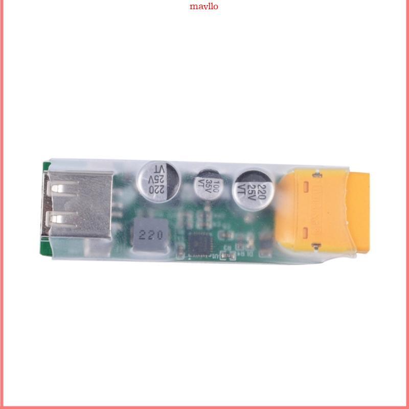 MAVLO XT60 เป็นอะแดปเตอร์แรงดันไฟฟ้า USB จาก 10 5V 32V ถึง 3V 20V เครื่องชาร์จสําหรับแบตเตอรี่ Lipos
