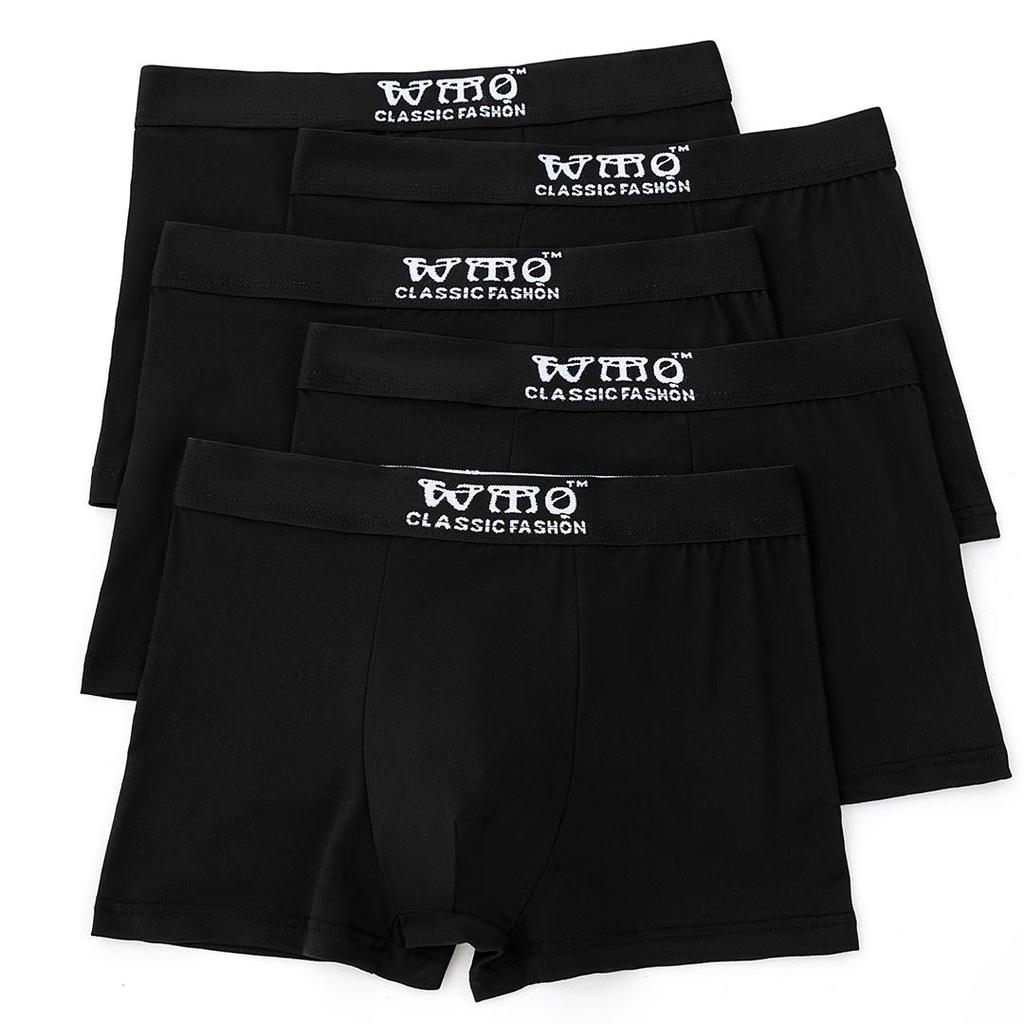 WMQ กางเกงในชาย คุณภาพดี แพ็ค 5 ตัว ระบายอากาศได้ดี ให้ความสบายตลอดวัน  ผลิตภัณฑ์มีคุณภาพดี ให้ความสะดวกสบายในการใช้งาน