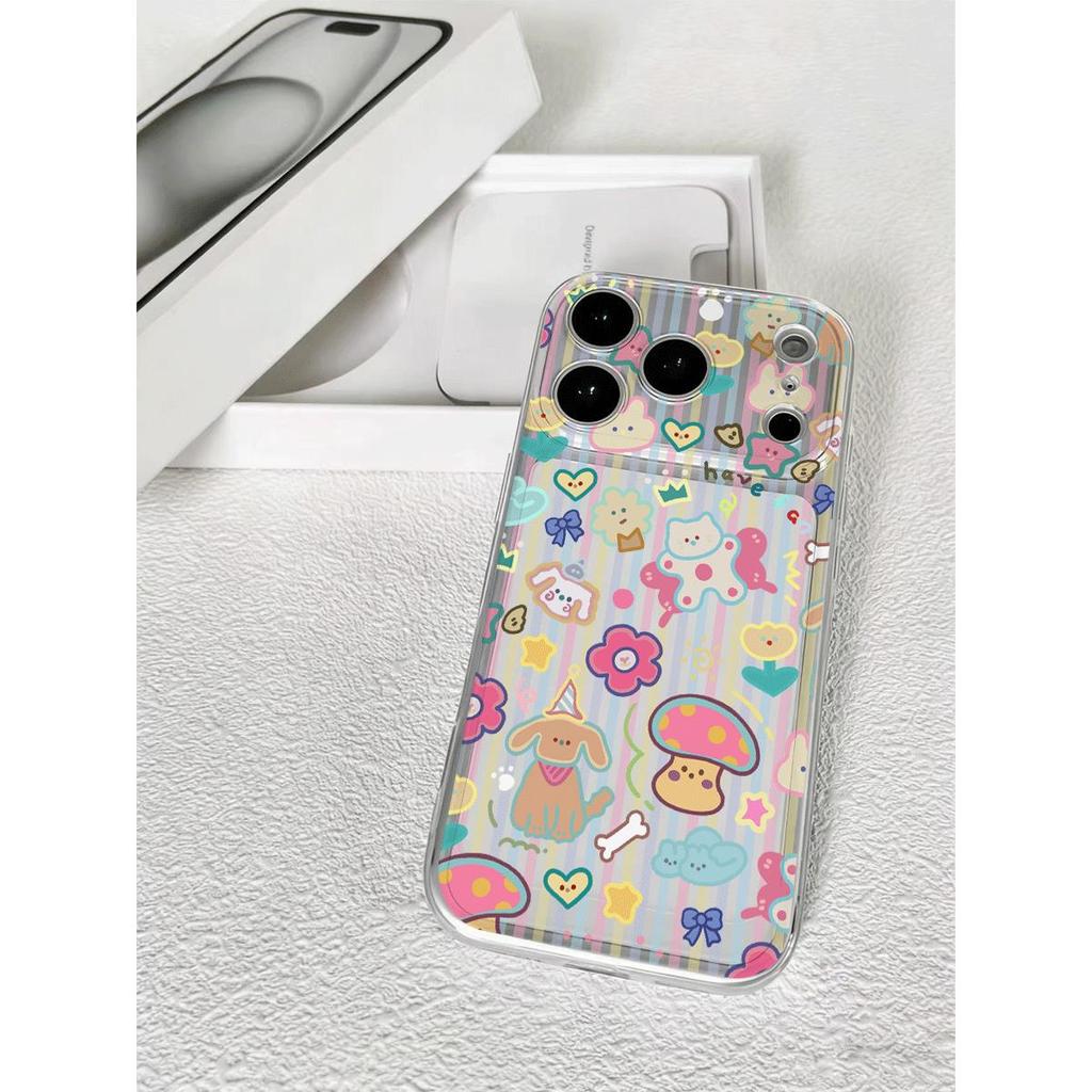 ดอกไม้สีสําหรับ iPhone 1715 16P ใหม่ 1413 เคสเจนนุ่ม