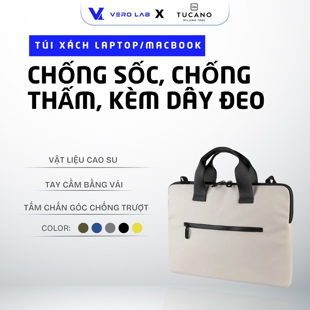 TUCANO Gommo Superslim กระเป๋าถือ - 13"/14" - หลากสี