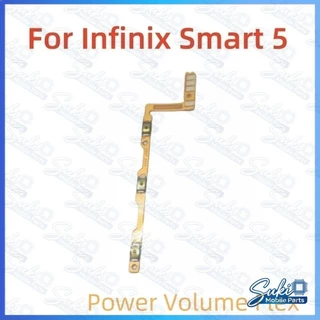 สําหรับ Infinix Smart 5 X657B、 X657 ปุ่มปรับระดับเสียงไฟปุ่มปุ่ม Flex Cable Keys ปุ่มปิดระดับเสียงปุ่มขึ้นลงด้านข้างอะ