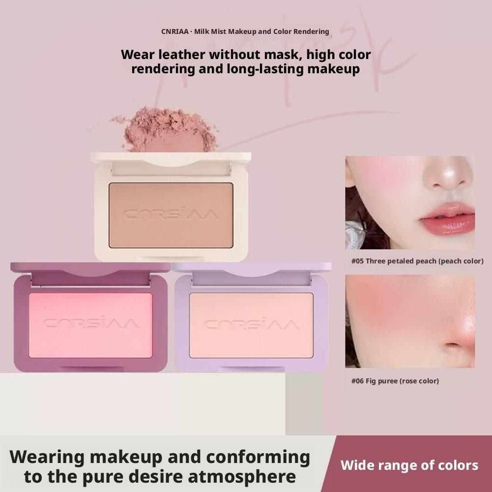 3-in-1 Milk Tea Blush Powder, High Pigment Blush Soft Pigmented Waterproof Blush, และ 6.5g O5z6