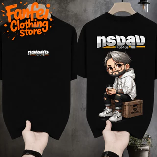 COD จัดส่งตลอด 24 ชั่วโมง Fanfei เสื้อยืดผ้ามัน สกรีนหน้า-หลัง รุ่น แก่แต่เก๋า เสื้อยืดผู้ชาย เสื้อยืดคู่รัก