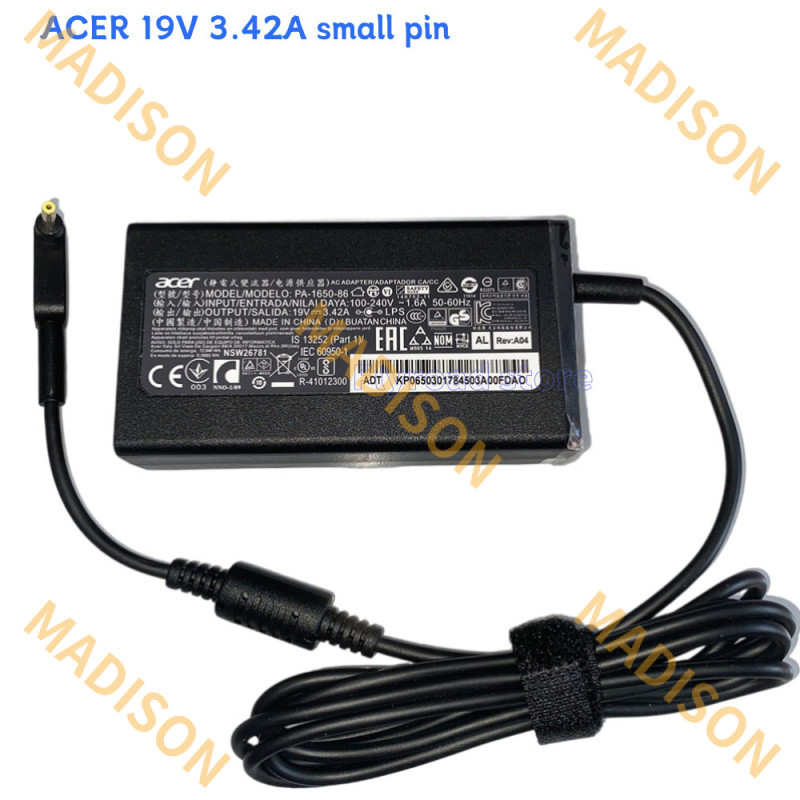 Acer 19V 3.42A 65W อะแดปเตอร์ขาเล็กสําหรับ Aspire Vero AV15-51 AV15-51-5155 AV14-51 Swift3 SF314 แล็