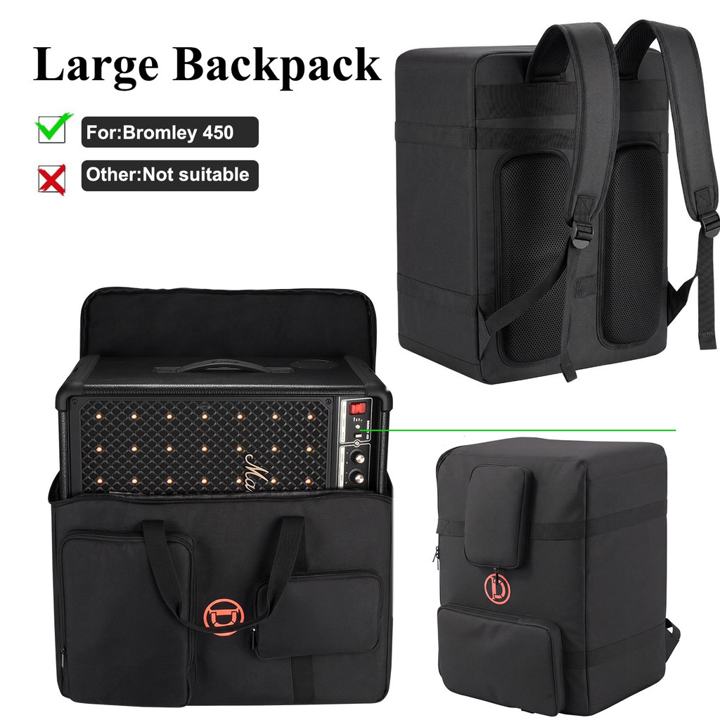 สําหรับ Marshall Bromley 450 Speaker Bag Travel Case, ลําโพงพกพา Carry Tote Bag Backpack for Bromley 450 (ไม่รวมลําโพง)