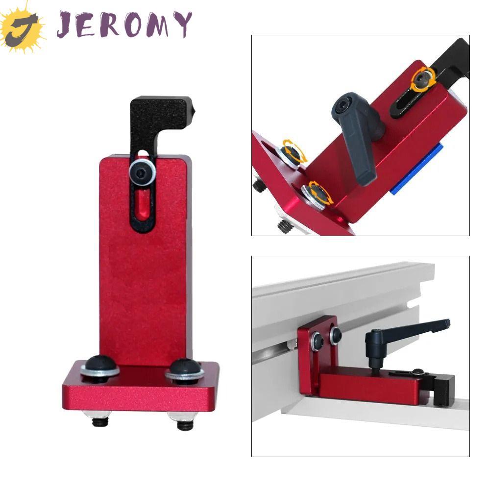 JEROMY รางตุ้มปี่, รั้วโปรไฟล์อลูมิเนียม T-track อลูมิเนียม, มัลติฟังก์ชั่น 30-50 ซม. ปรับเลื่อนวงเล