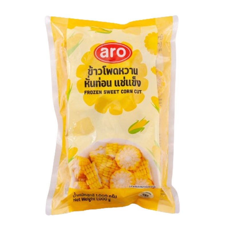 เอโร่ ข้าวโพดหวานหั่นท่อนแช่แข็ง 1 กก. (ARO Frozen Sweet Corn Cut 1 kg)