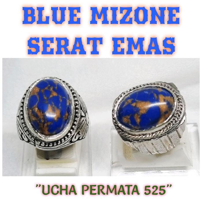 แหวนหินไฟเบอร์ทอง mizone สีน้ําเงิน / แหวนผู้ชาย Elegant Rings