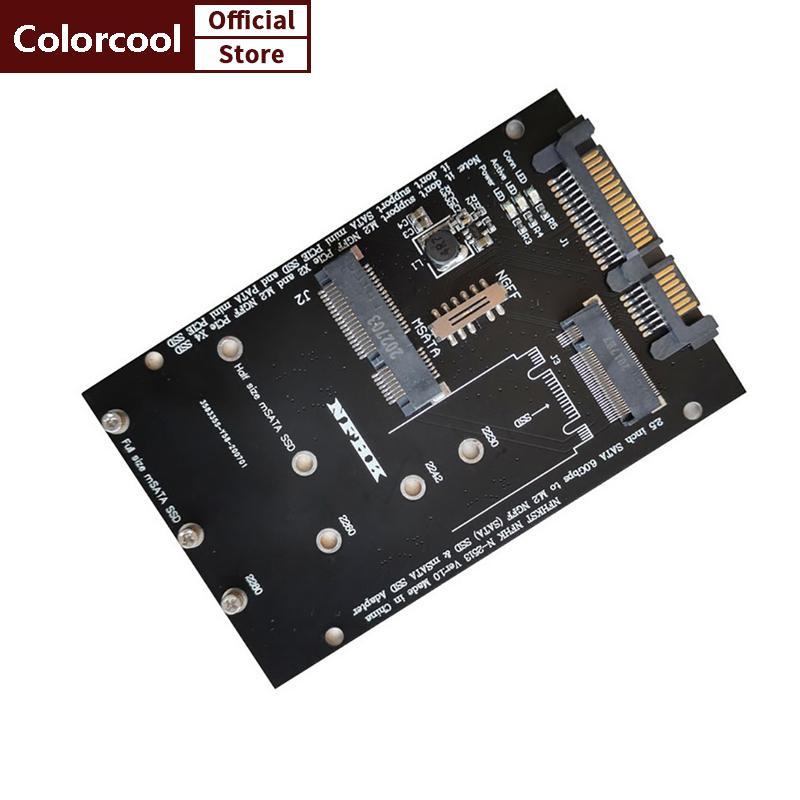 TH M.2 NGFF MSATA SSD ถึง 2.5 SATA 3.0 อะแดปเตอร์ 2 ใน 1 การ์ดแปลงสําหรับแล็ปท็อปพีซี HH