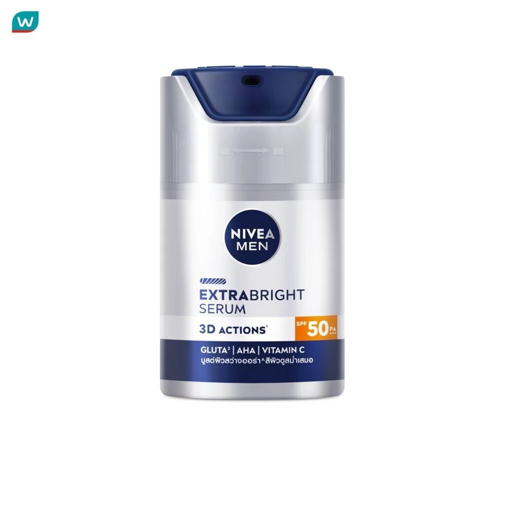 Nivea นีเวีย เมน เอ็กซ์ตร้า ไบรท์ เซรั่ม เอสพีเอฟ50 พีเอ+++ 45 มล.
