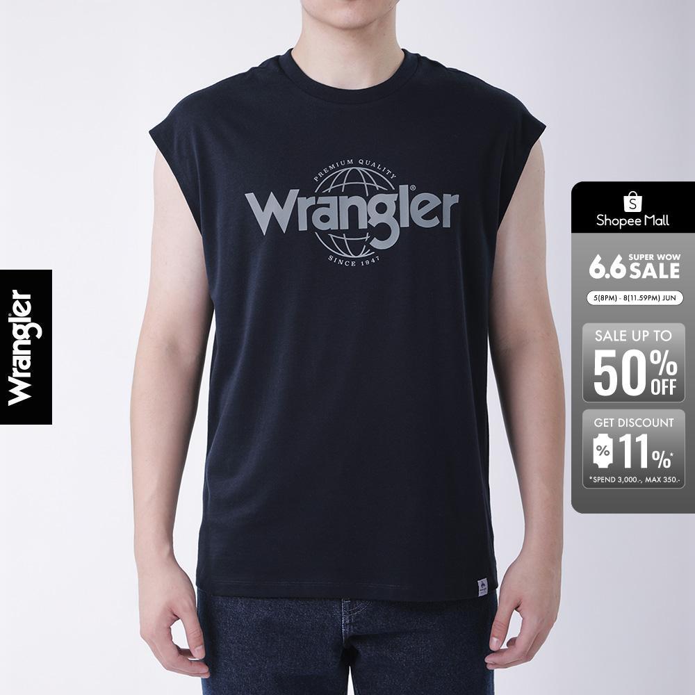 WRANGLER เสื้อยืดแขนกุดผู้ชาย รุ่น WR F425MTSLF16 สีกรมท่า