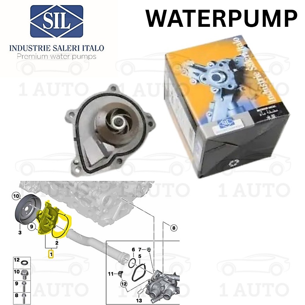 SIL อิตาลี WATERPUMP BMW F20 116i 118i F30 316i N13 ENGINE MINI COOPER R56 N12 N14 ENGINE CLUBMAN R5
