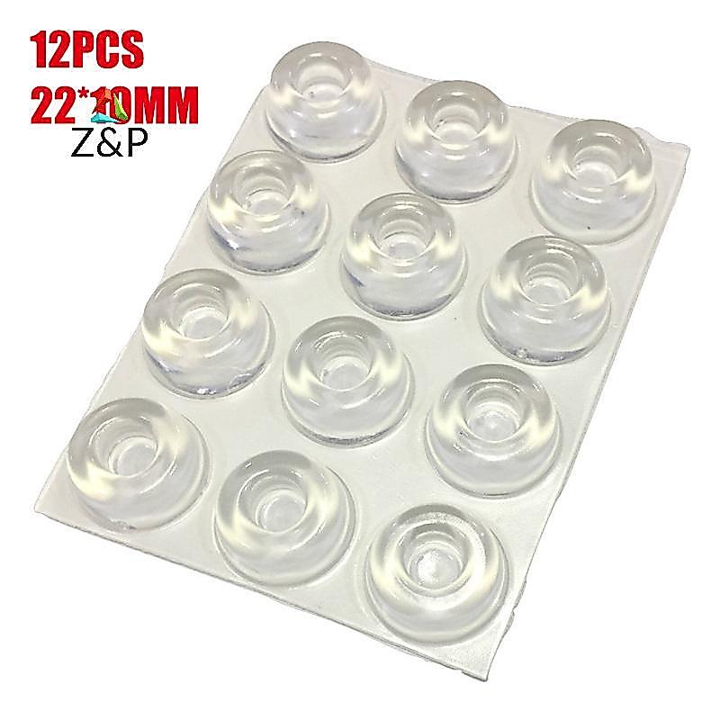 Z&P 12 ชิ้น Clear Self กาว Stopper ยาง Damper บัฟเฟอร์ตู้กันชนซิลิโคน COD