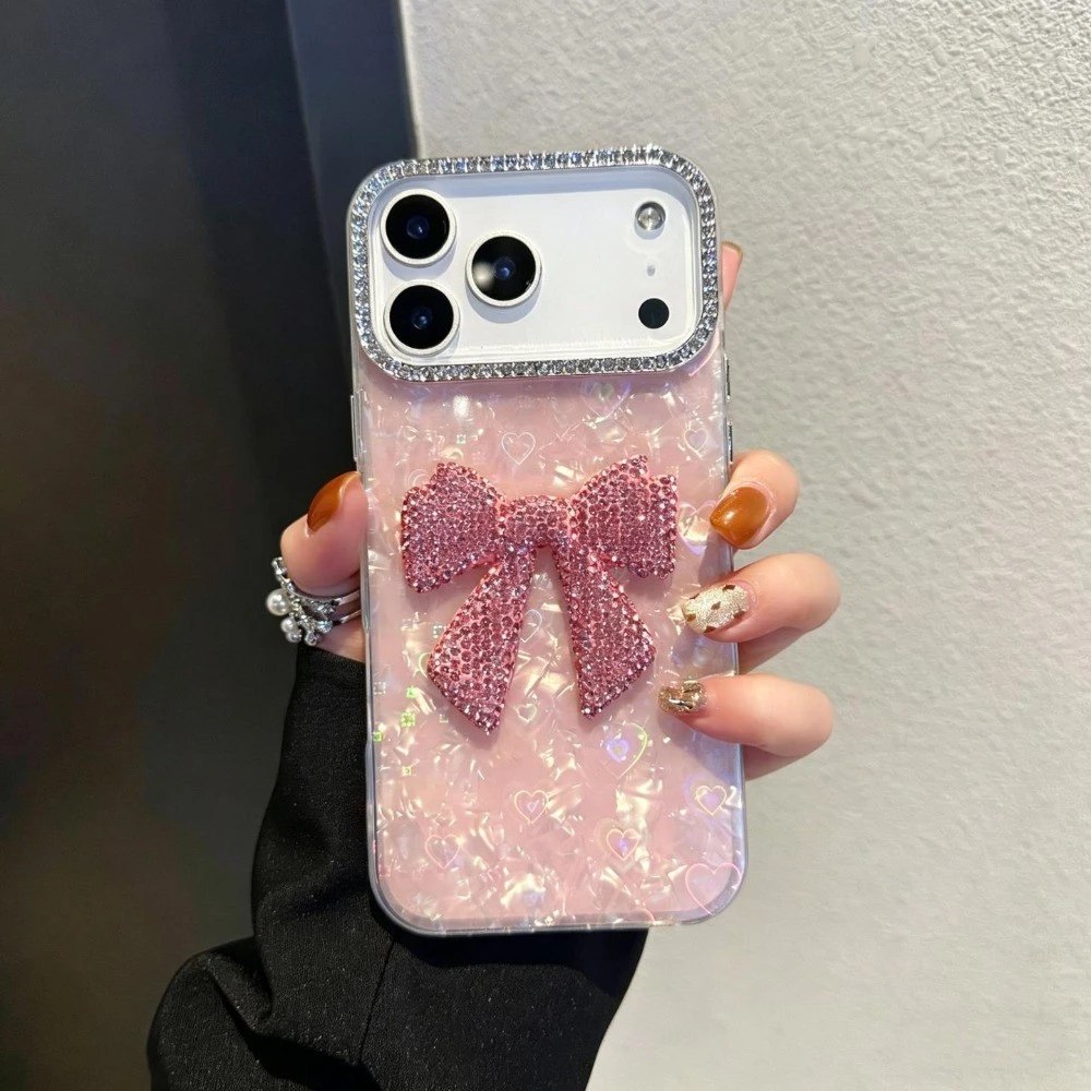 สําหรับ Reno 16F 15F 14F 13F OPPO A6C A6X A6T A6S A5i A5X A3X A60 A79 A58 A38 A18 A78 A17 A98 A96 A76 A16 A95 A74 A54 A15S A53 A93 สาวสีชมพูโบว์รูใหญ่โทรศัพท์กรณี