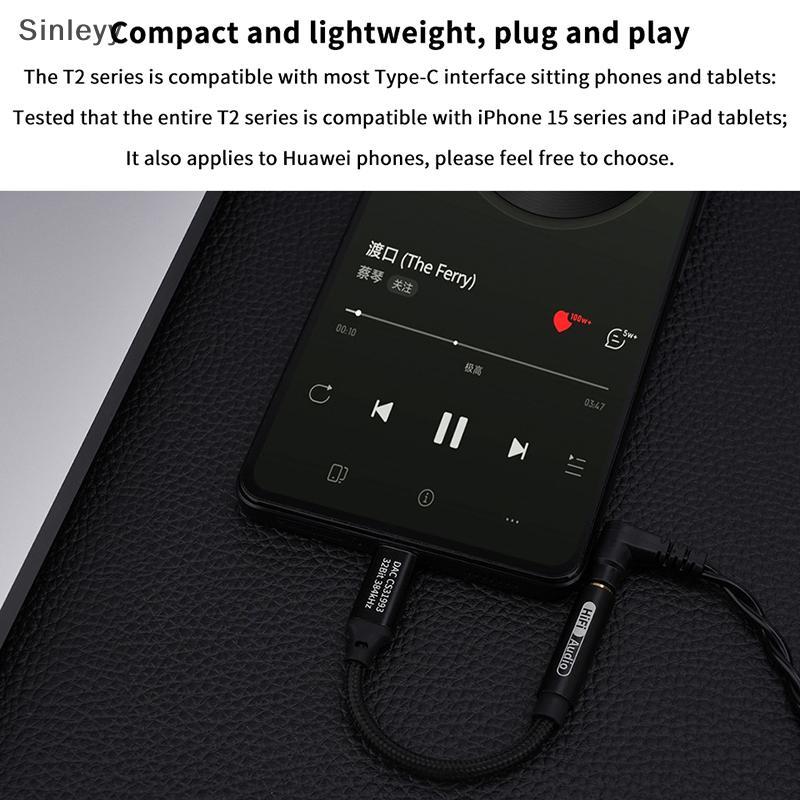 NLE ประเภท C ถึง 3.5 มม.HiFi DAC เครื่องขยายเสียงหูฟัง CX3193 ชิป USB C ถอดรหัสเสียง AMP อะแดปเตอร์ 