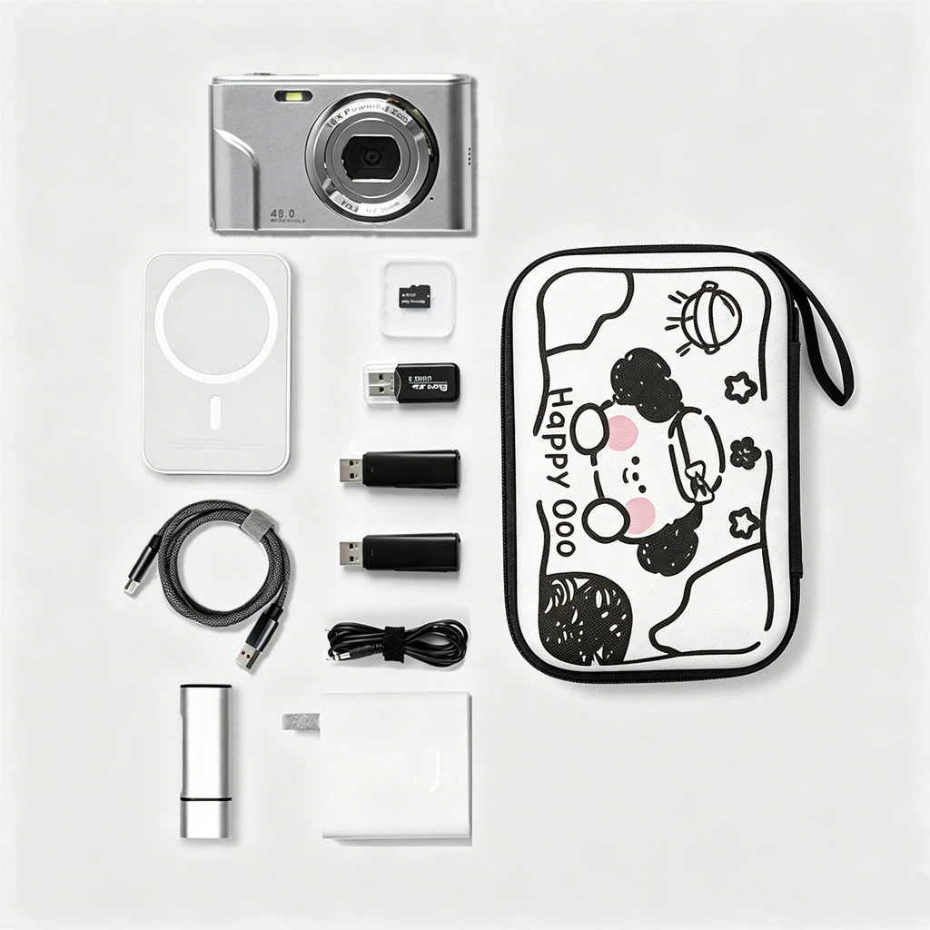 Little Dog Multi-Function Digital Storage Bag Data Cable Gadget