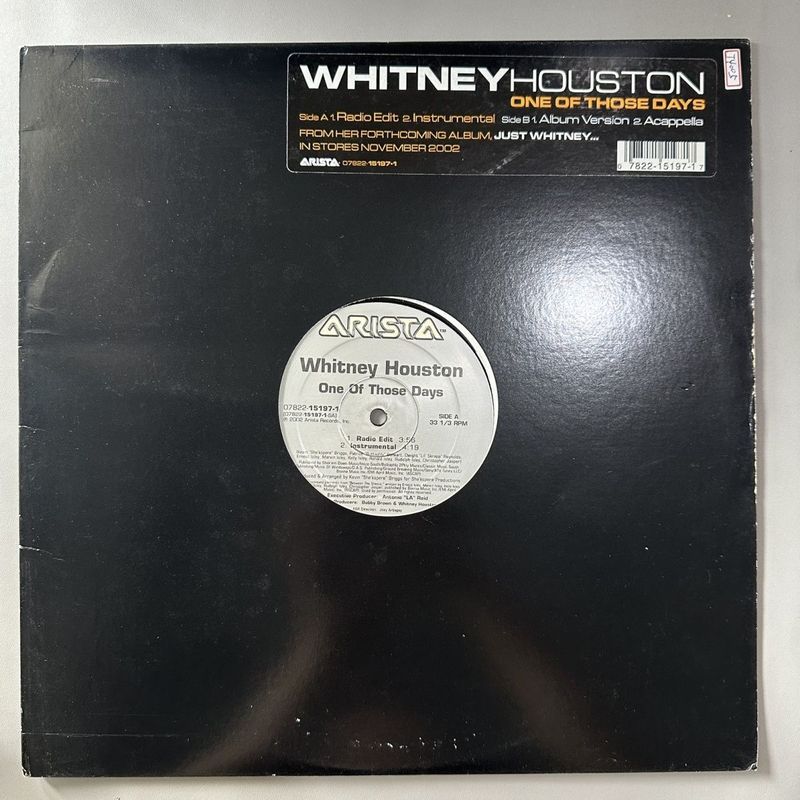 Whitney Houston One Of Those Days LP