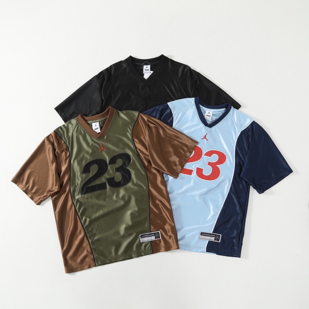 J5JJ Su`p Chest logo Two-tone short-sleeved football jersey and shorts, casual wear for men and wome