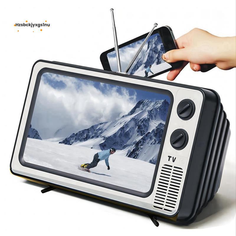 Hzsbckjyxgs1nu Retro Tv แว่นขยายโทรศัพท์ 3D HD โทรศัพท์มือถือหน้าจอ 12 นิ้ว Retro TV Amplifier สําหร