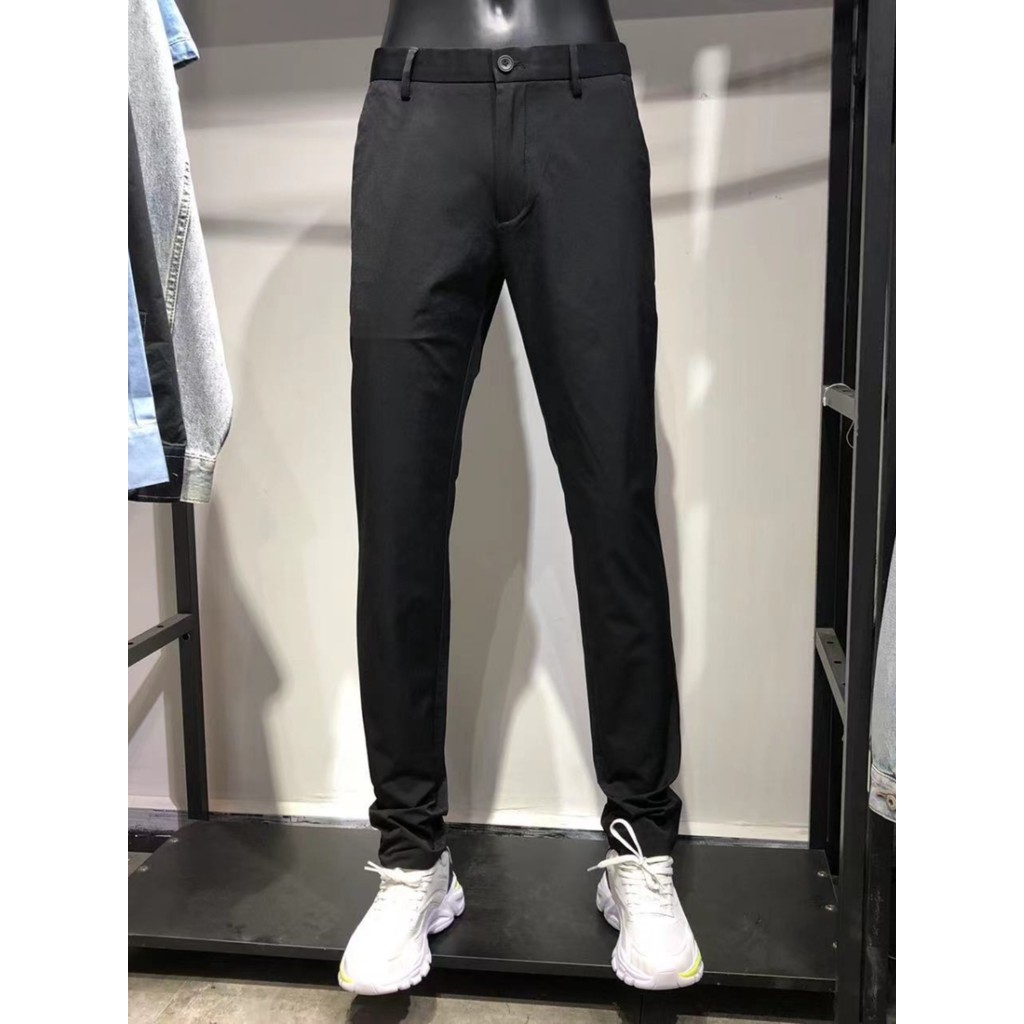 F First-Line ยี่ห้อเสื้อผ้าผู้ชายถอนตู้ฤดูร้อนบางผู้ชาย Slim-fit ยืด JJ กลางเอวเยาวชน B