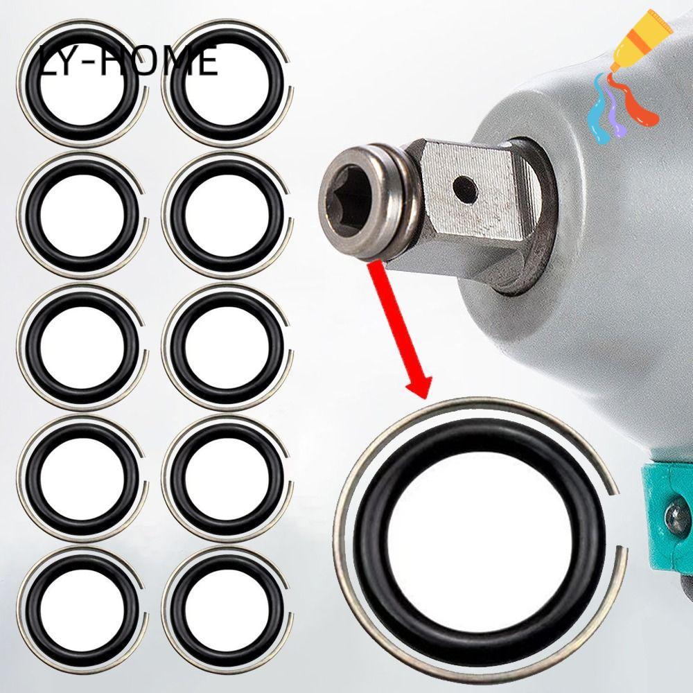 LIAOYING 1/2 "O-Ring คลิป, ไดรฟ์ยึดยึดแหวน, Universal Anti Detachment ซ็อกเก็ต Circlip ประแจผลกระทบอุปกรณ์เสริม