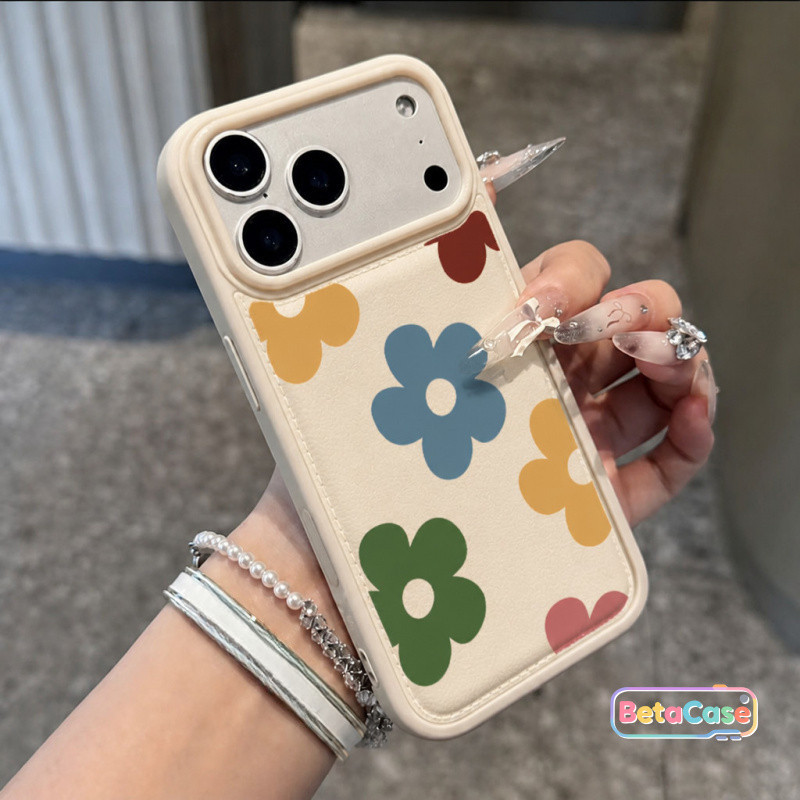 เคส iPhone 17 16 15 14 13 12 11Pro Max Phone Case เคสโทรศัพท์ลายดอกไม้สีสวยน่ารัก สินค้าใหม่ล่าสุดดีไซน์หวาน