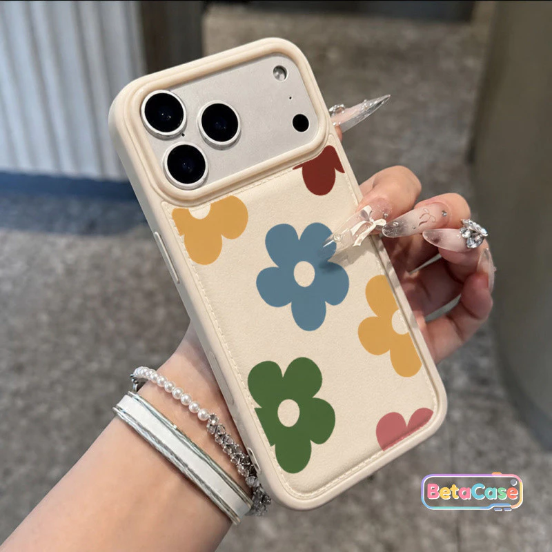 เคส iPhone 17 16 15 14 13 12 11Pro Max Phone Case เคสโทรศัพท์ลายดอกไม้สีสวยน่ารัก สินค้าใหม่ล่าสุดดีไซน์หวาน
