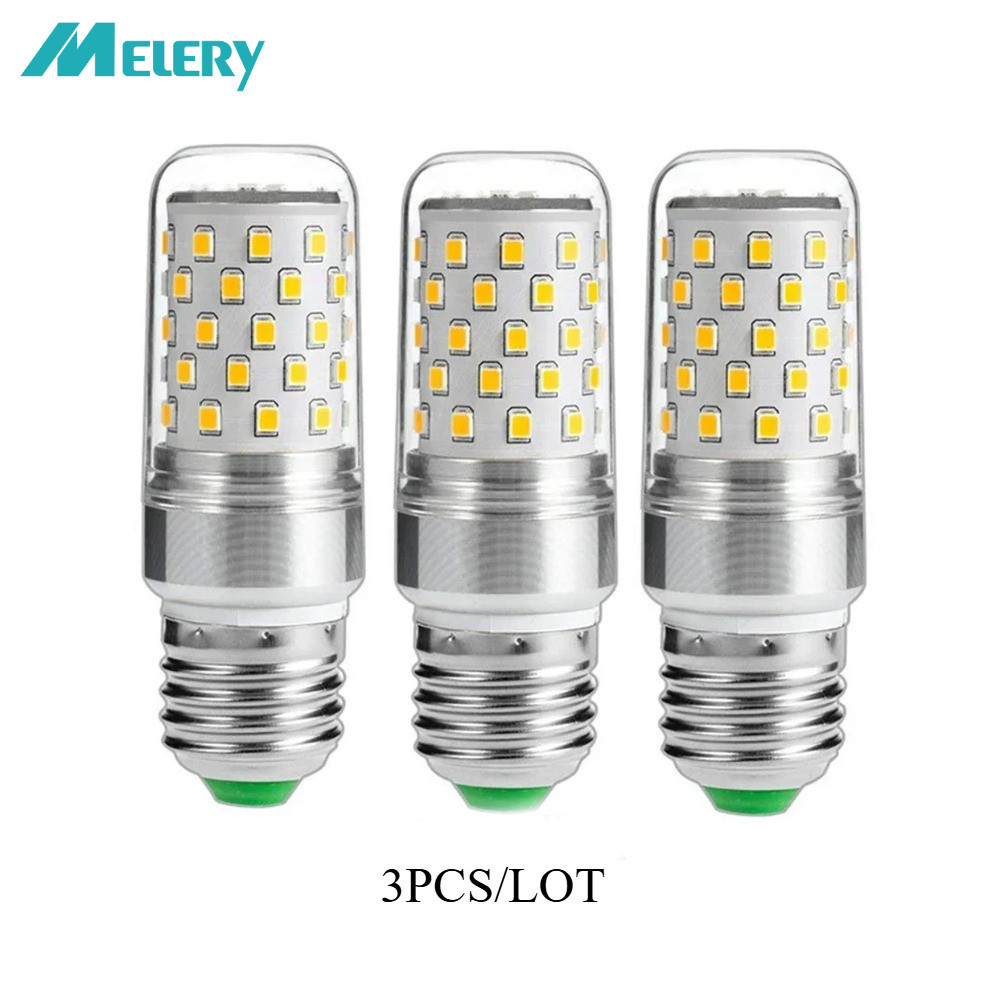 3PCS Melery E26 E27 LED Corn Light Bulbs 12W 9W Lamp 80W Incandescent 1000lm Warm White 2700K Edison
