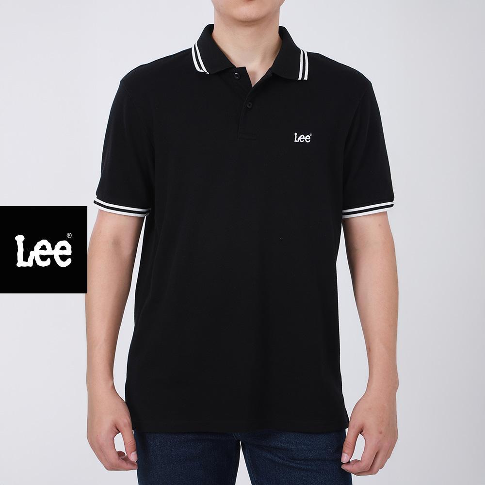 LEE เสื้อโปโลแขนสั้นผู้ชาย รุ่น LE S126MPOLF03 สีดำ