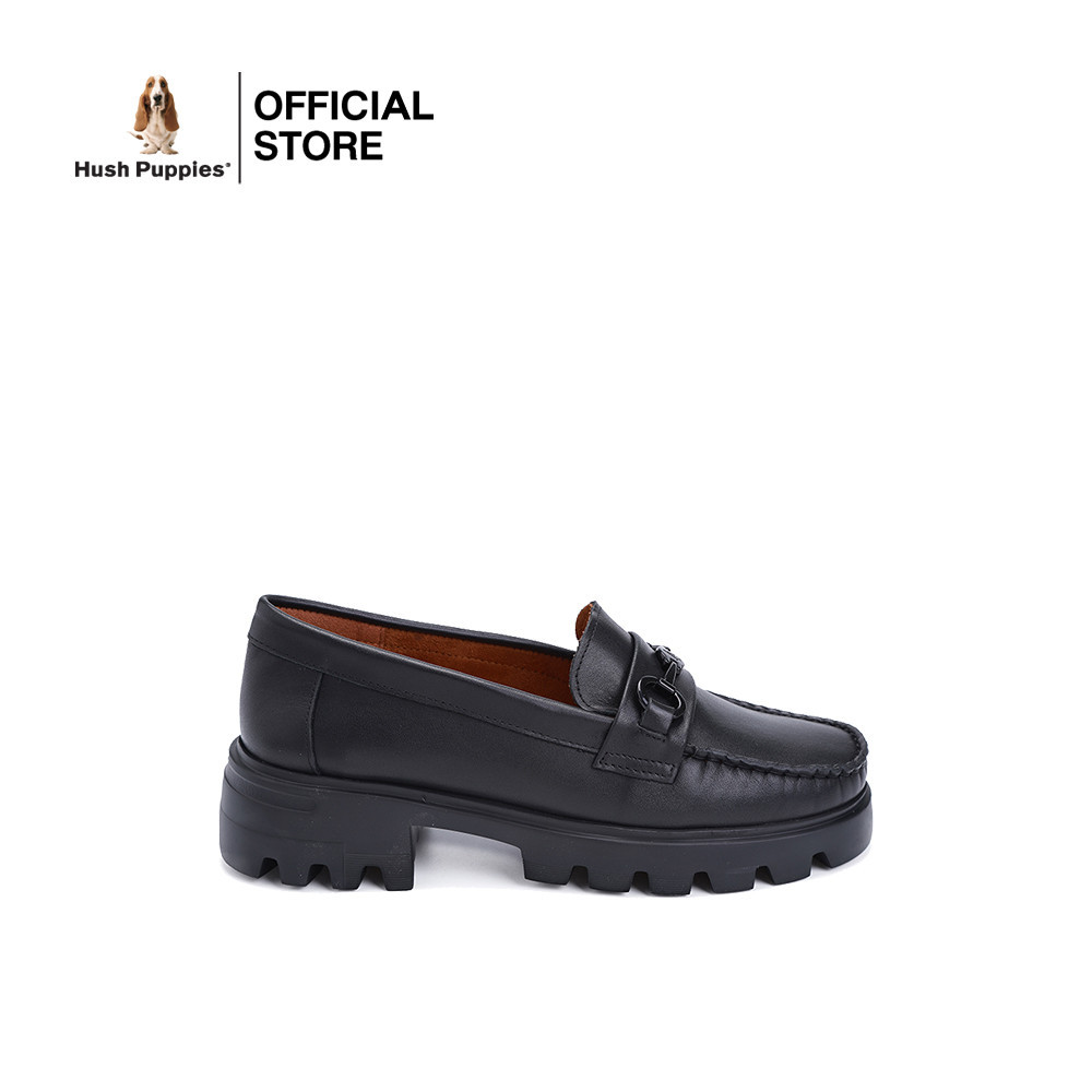 Hush Puppies รองเท้าผู้หญิง รุ่น HP 8WCFB3415A - สีดำ (รองเท้าลำลองหนังแท้ แบบสวม)
