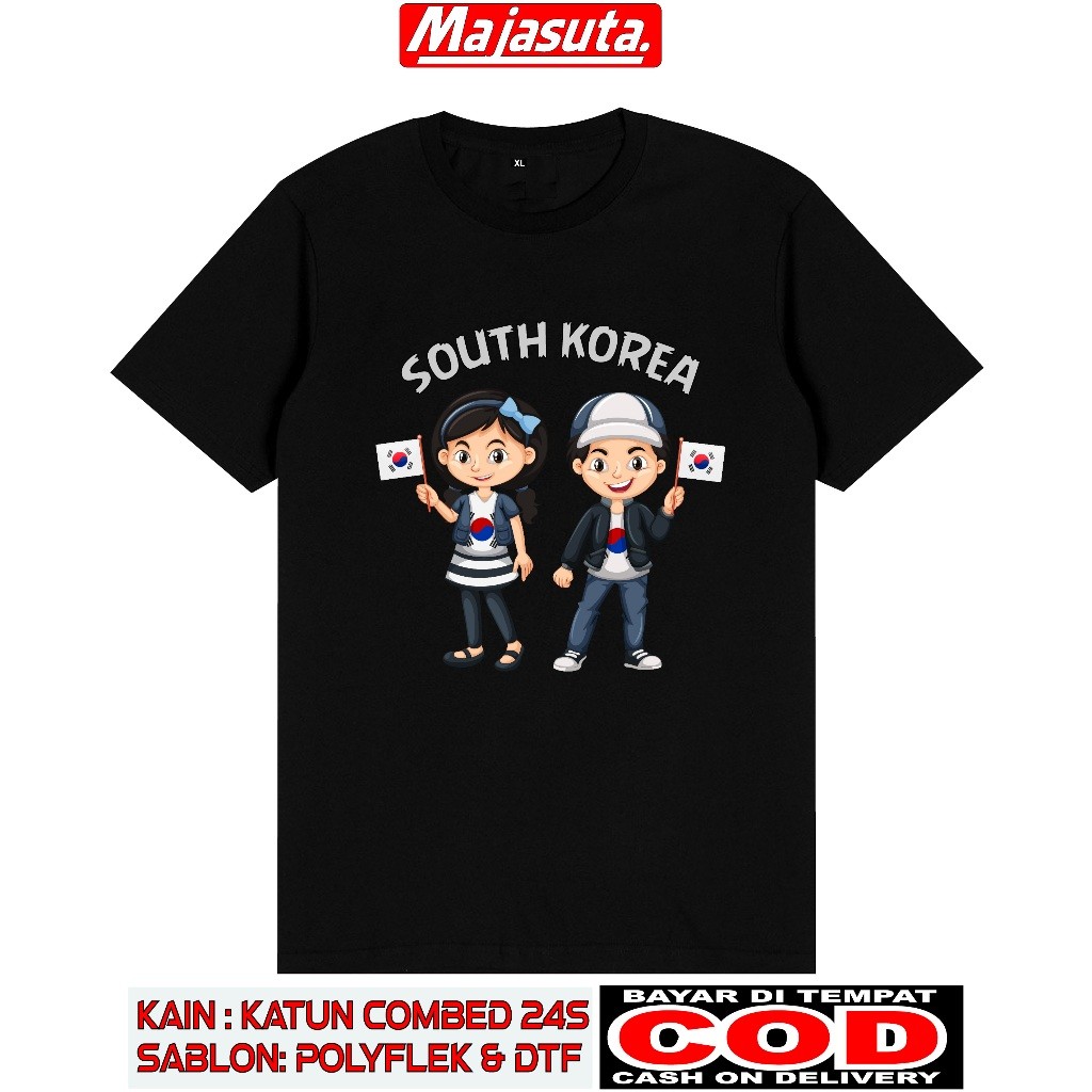 SOUTH KOREA/SOUT KOREA SOUVENIR T-SHIRT D8.SOUTH KOREA SOUTH COTTON COMBED