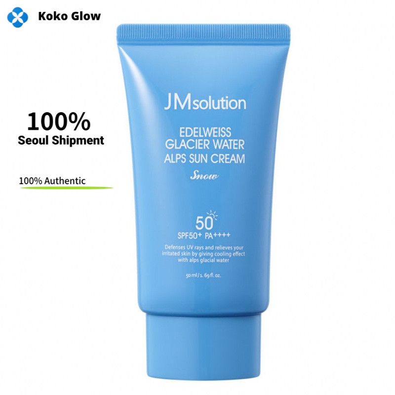 JM Solution Edelweiss Glacier Water Alps Sun Cream Snow 50ml SPF50+ PA+++ ครีมกันแดดสดชื่นปกป้องผิวก