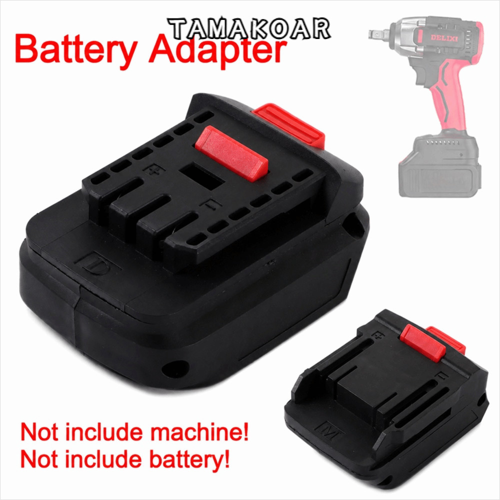 MAKITA ทามาโย อะแดปเตอร์แบตเตอรี่, อะแดปเตอร์แปลงพลาสติก 2 ใน 1 ตัวแปลงแบตเตอรี่ลิเธียม, อะแดปเตอร์เครื่องมือไฟฟ้า 18โวลต์ สําหรับ ดู