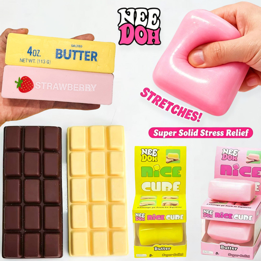 NeeDoh Butter Squishy Fidget ของเล่นช็อคโกแลตจําลองบีบของขวัญบรรเทาความเครียด