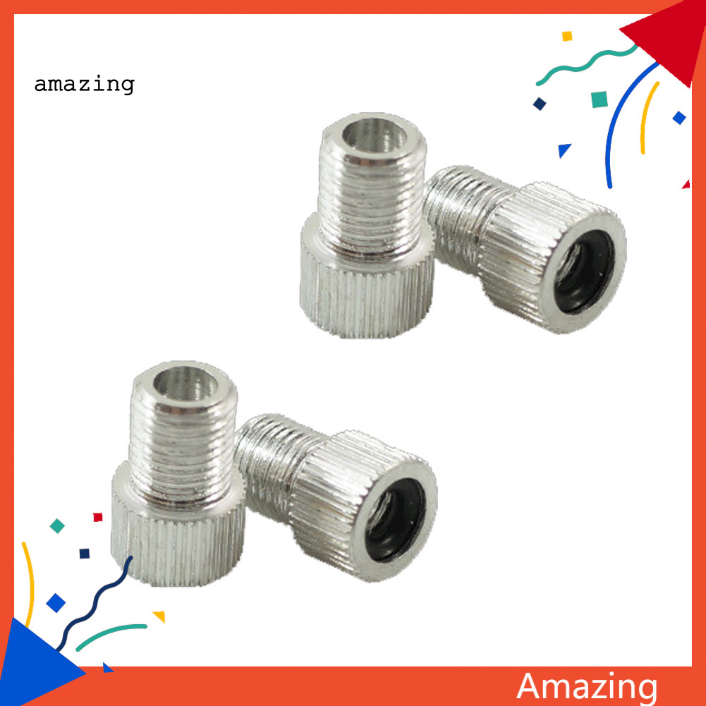 [AM] 4 ชิ้น Presta ถึง Schrader Valve Adaptor Bike Bicycle Fix Gear Tyre Connector