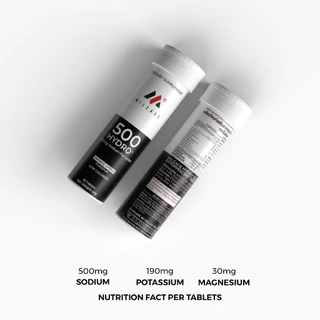 500HYDRO+ Mileage Ultra electrolyte tablets เกลือแร่เม็ดฟู่ สำหรับเล่นกีฬา