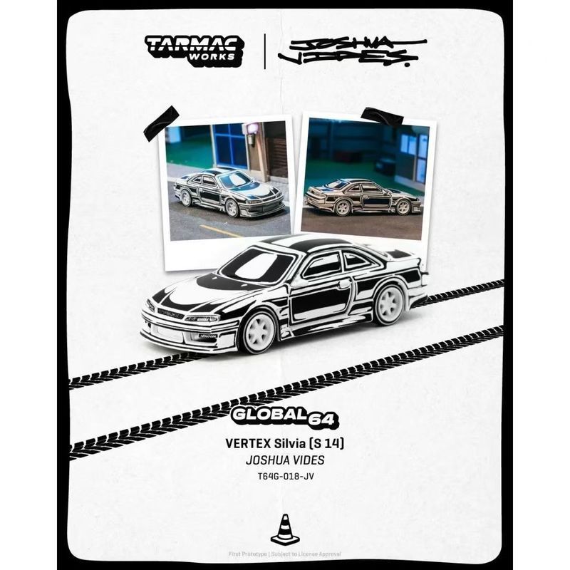TW 1: 64 尼 Silvia S14 ออกแบบมาให้ JOSHUA VIDES 合金车模