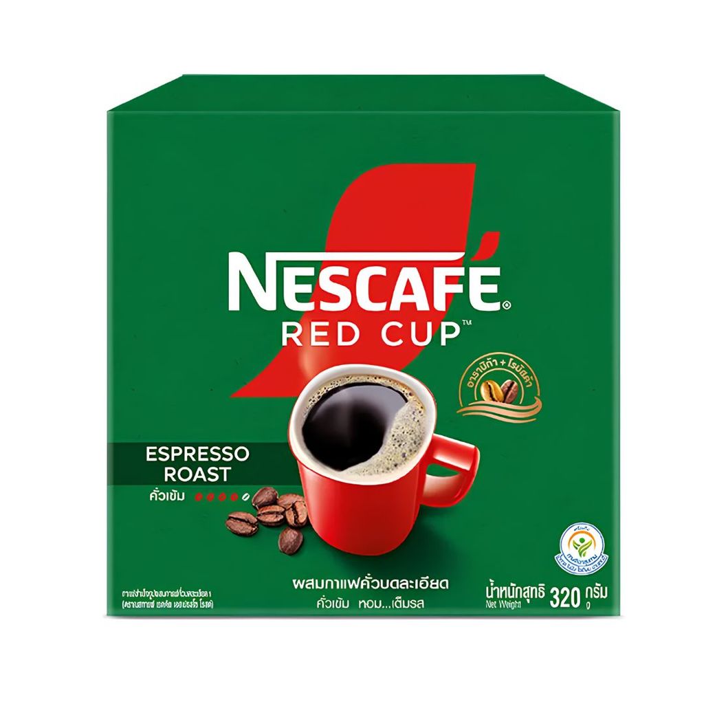 เนสกาแฟ เรดคัพ เอสเปรสโซโรสต์กาแฟสำเร็จรูป Nescafe Red Cup Espresso Roast 320g.