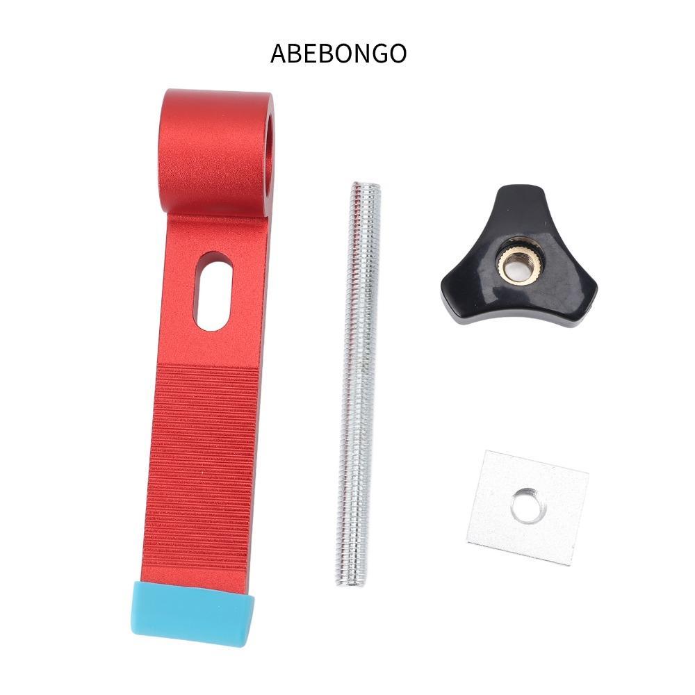 ABEBONGO T Track Clamps Kit, T Slots Adjustable T Track Clamp, อุปกรณ์เสริมอลูมิเนียมสีแดง T Track H