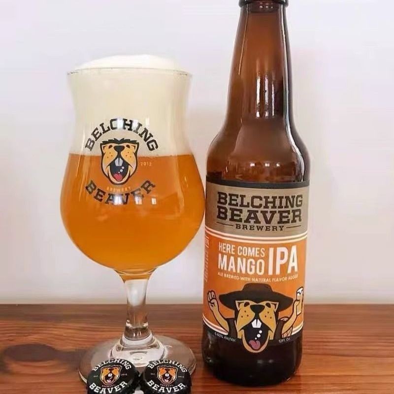 ♥American BelchBeaver Hiccup Beaver แก้วเบียร์โดยเฉพาะ Craft Tulip Goblet 7.14